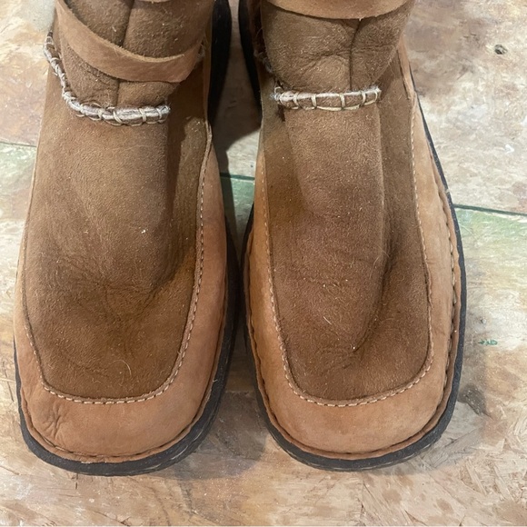 Cabela’s Crescent Ridge Short Shearling Boot Size 10 Winter Tan Brown suede EUC - Picture 8 of 9